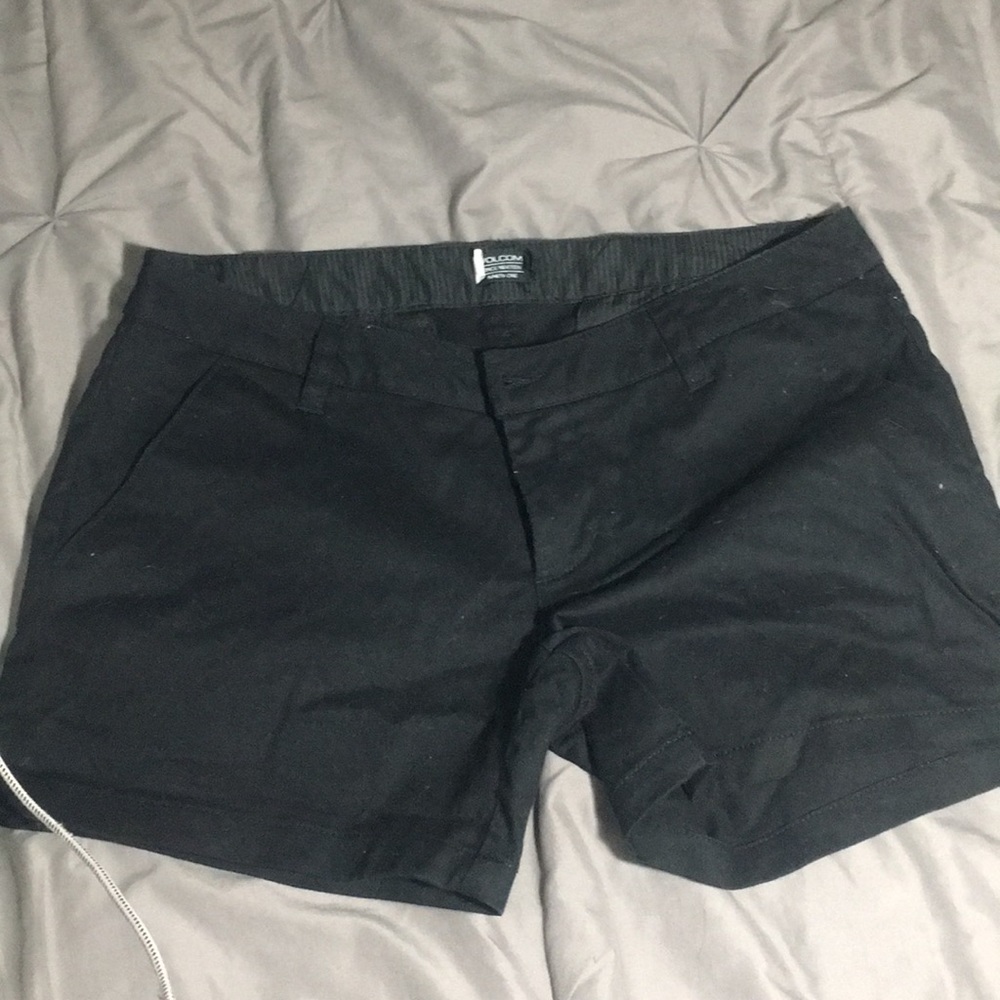 Black volcom shorts